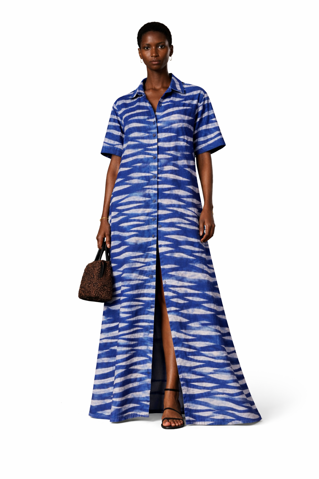 Cross current gown ( blue )