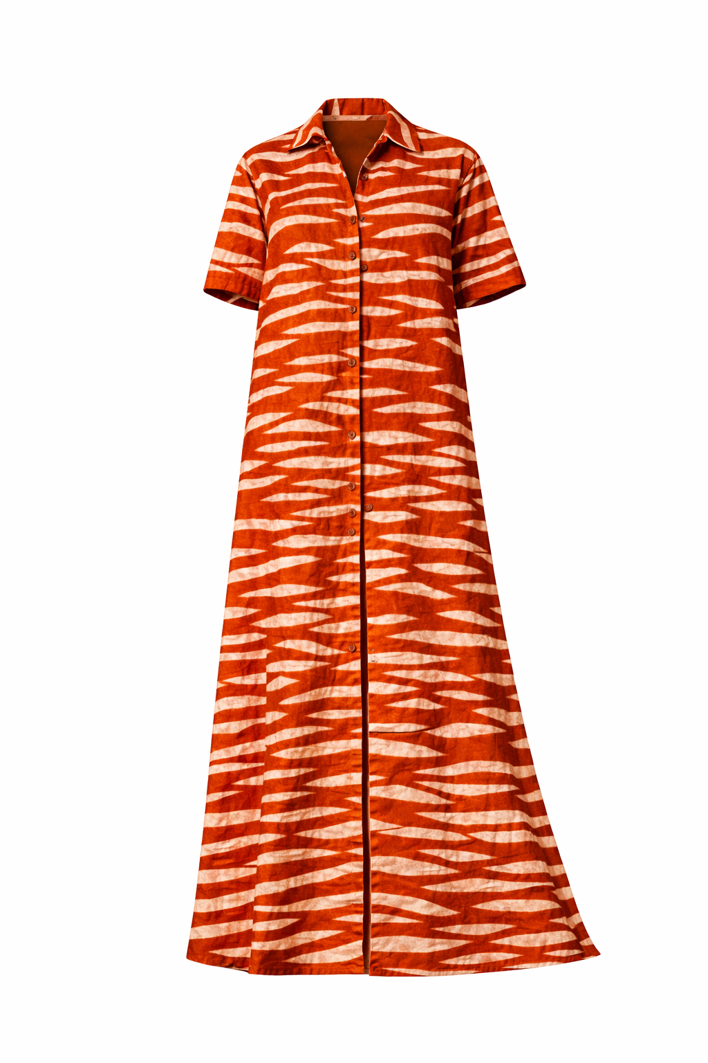 Cross current gown ( burnt orange )