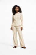 LINEN LUXE CREAM SET  (WOMEN)