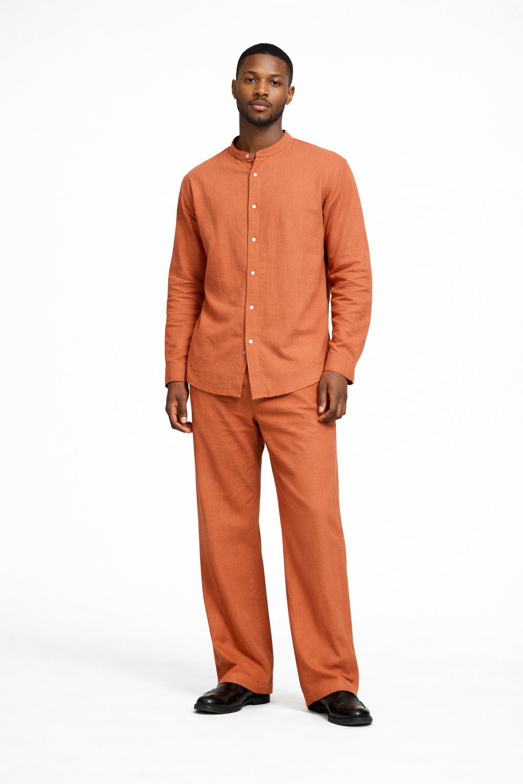 Linen luxe burnt orange set