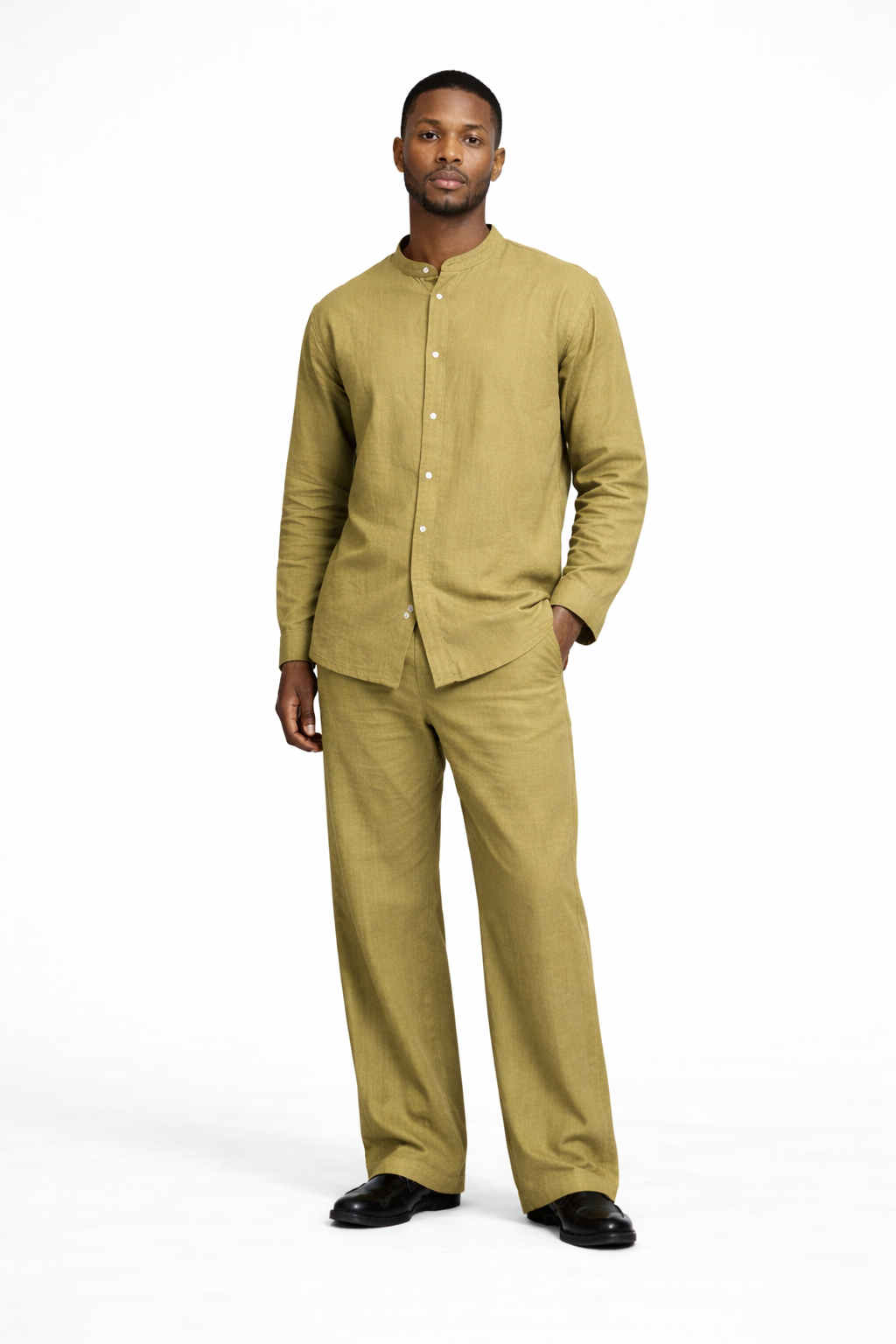 Linen luxe green set